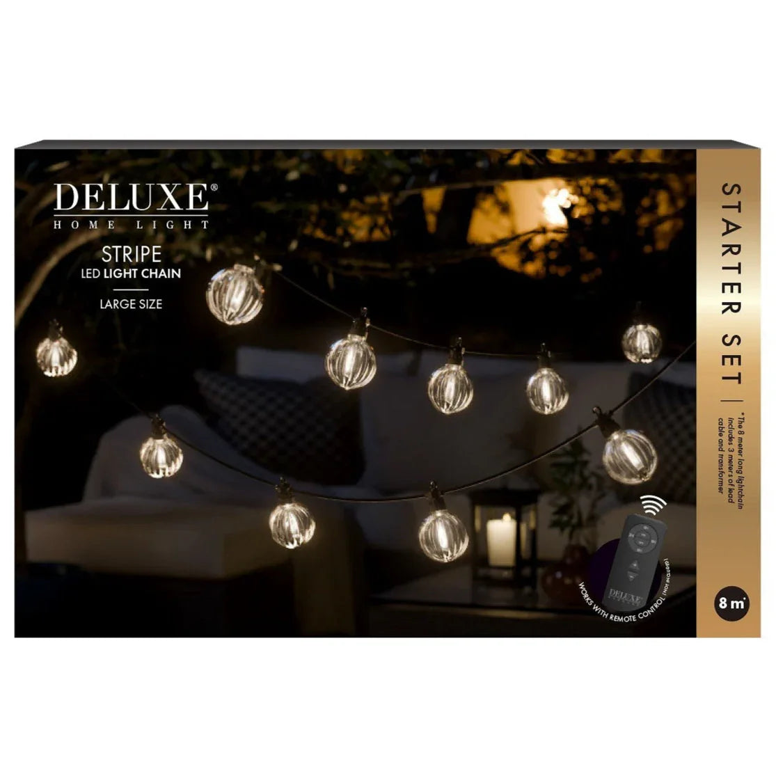 Deluxe Home Light LED lichtslinger voor buiten, sfeervolle tuinverlichting van Nordic Flame