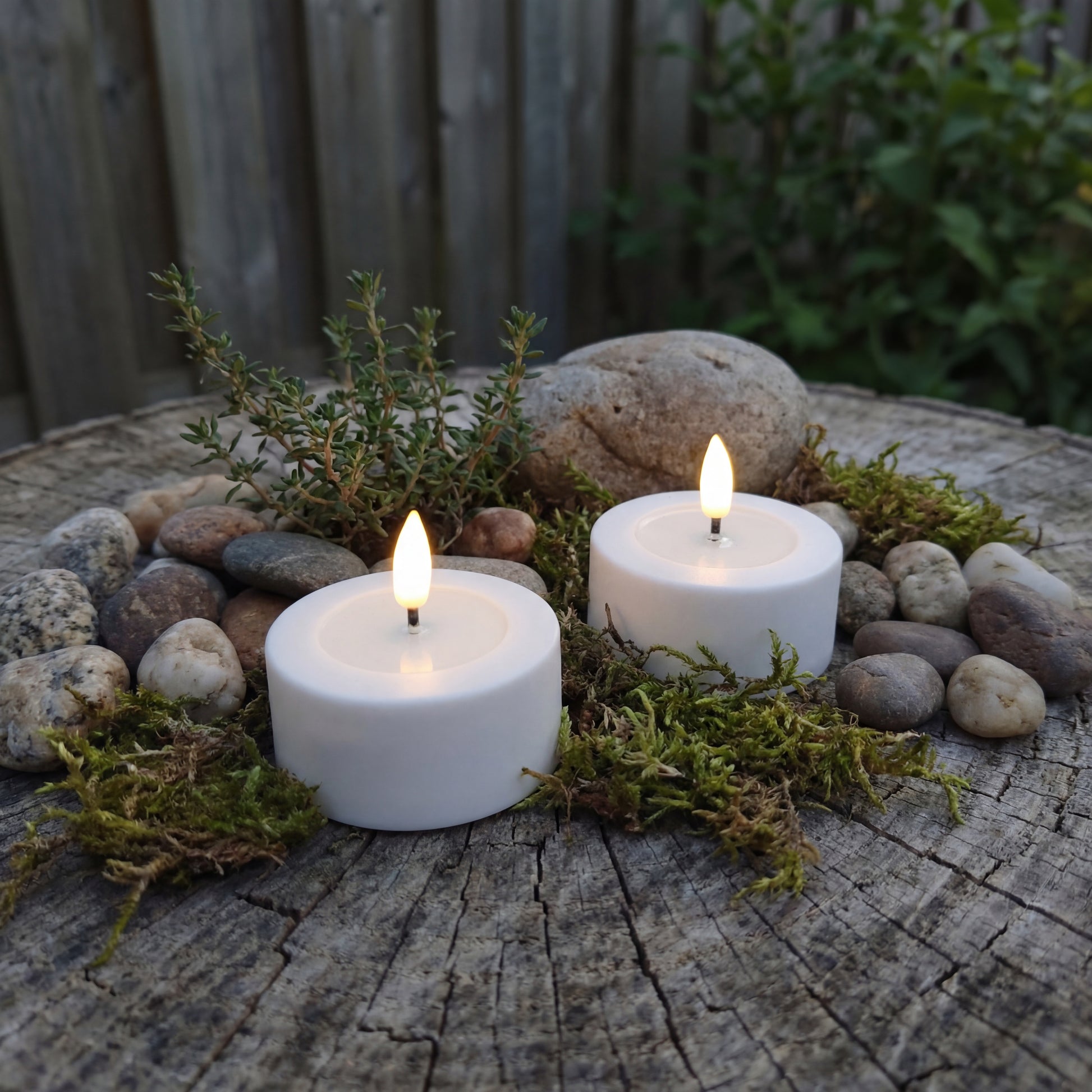 Outdoor LED Theelichtjes 2-pack – Real Flame Tealights van Deluxe Homeart