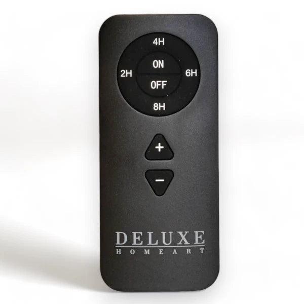 Afstandsbediening voor Deluxe Homeart LED-kaarsen, zwart met timerknoppen, Nordicflameshop.nl