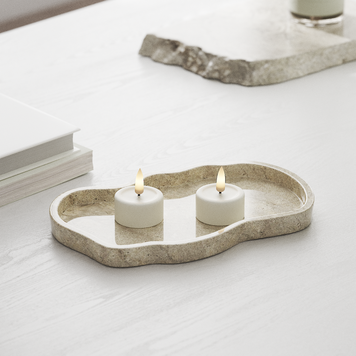 LED Teelichter 2 Stück - Echtwachs - Realistische 3D Flamme - Nordicflame-de