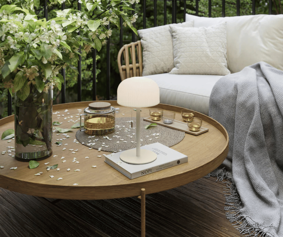 Deluxe Homeart LED-Lampe – Ikon Copenhagen 27 cm – Beige - Nordicflame-de