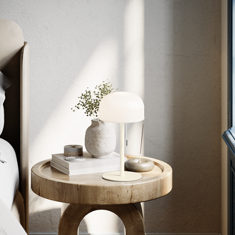 Deluxe Homeart LED-Lampe – Ikon Copenhagen 27 cm – Beige - Nordicflame-de