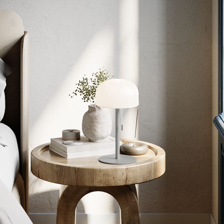 Deluxe Homeart LED-Lampe – Ikon Copenhagen 27 cm – Grau - Nordicflame-de